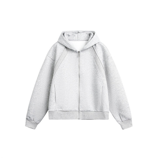 Unisex Leichte Oversize‑Kapuzen‑Sweatjacke mit durchgehendem Reißverschluss, Raglanärmeln und Eingrifftaschen Shop Nory