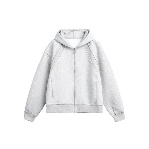 Unisex Leichte Oversize‑Kapuzen‑Sweatjacke mit durchgehendem Reißverschluss, Raglanärmeln und Eingrifftaschen Shop Nory