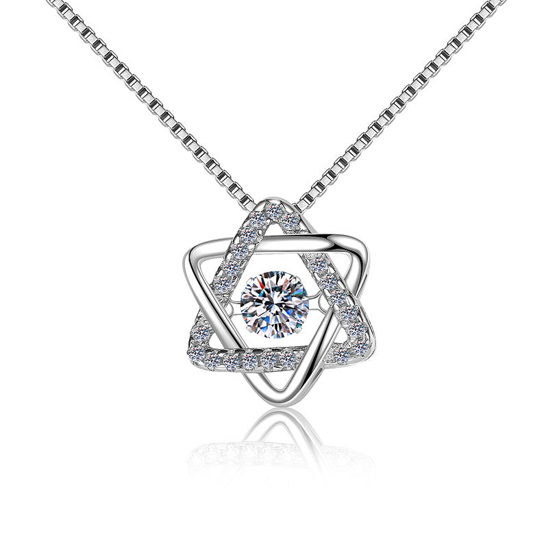 Damen Halskette mit funkelndem Kristall Shop Nory