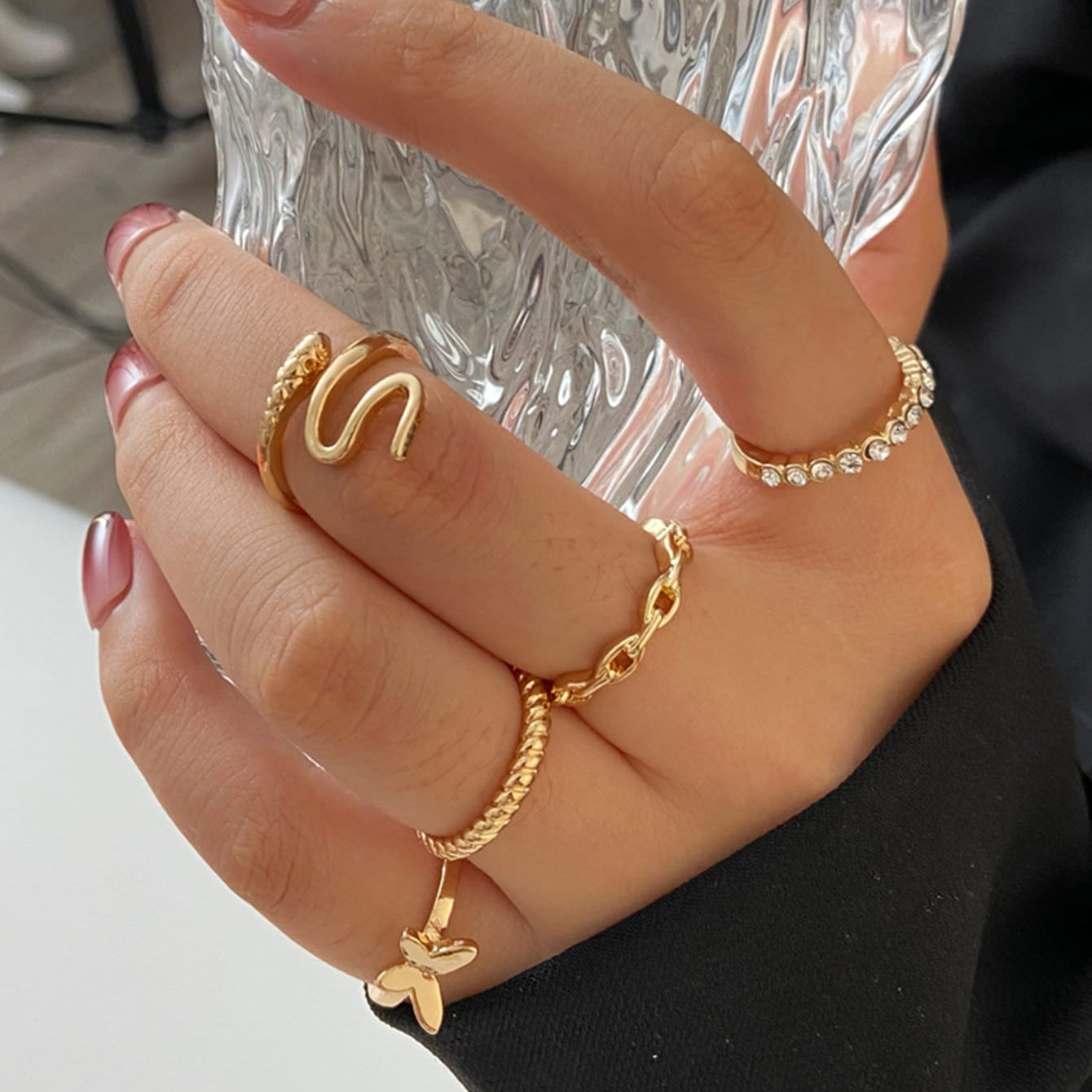 Damen Ring-Set mit modernen und eleganten Designs Shop Nory
