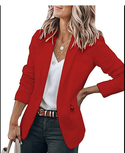 Damen komfortable Blazerjacke mit strukturiertem Design und eleganten Akzenten