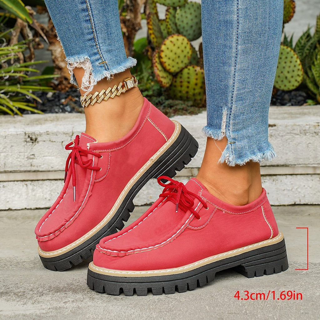Damen Robuste Comfort-Schnürschuhe