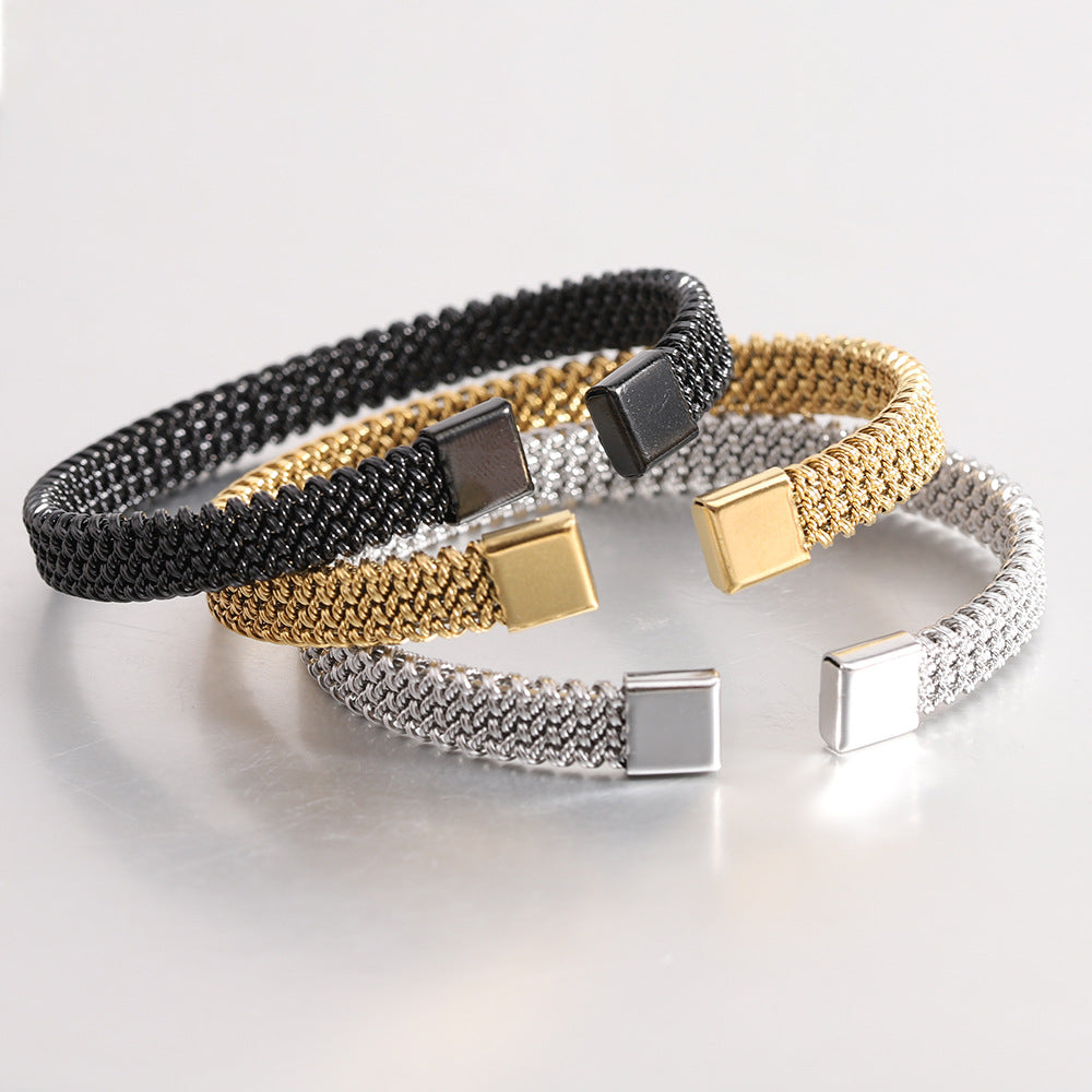 Damen elegantes und flexibles Edelstahlarmband Shop Nory