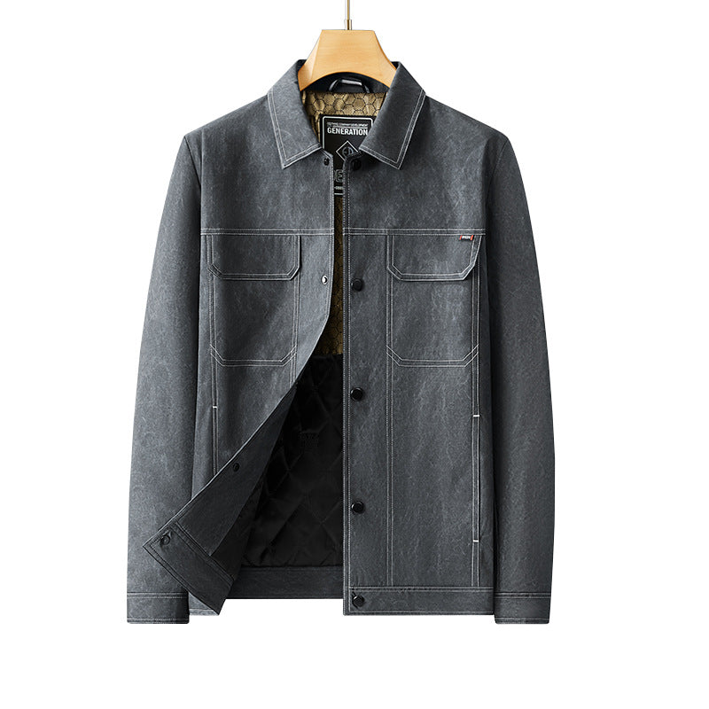 Herren Gesteppte Canvas-Arbeiterjacke mit Quilted-Innenfutter Shop Nory