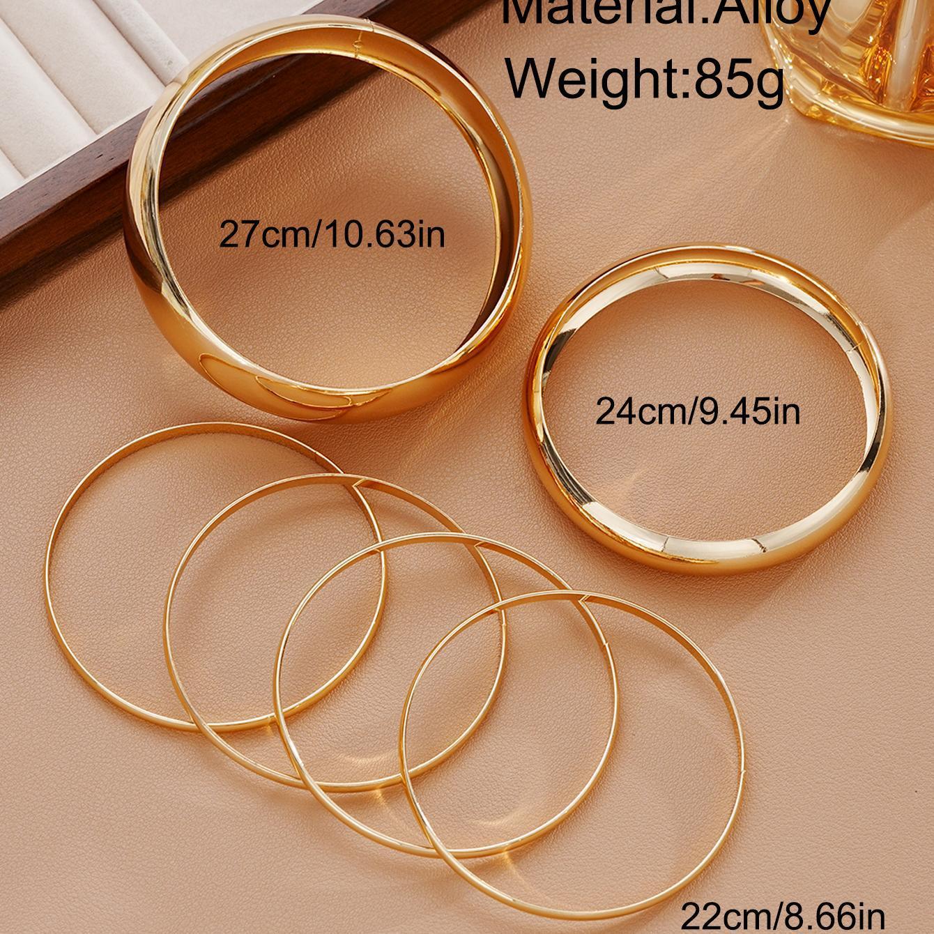 Damen Armreifen-Set aus stabilen und glänzenden Metallringen Shop Nory