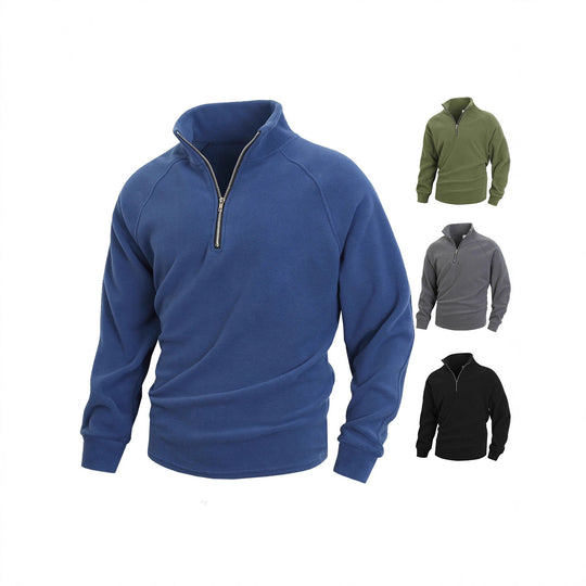 Herren Fleece Pullover mit halbem Reißverschluss Shop Nory