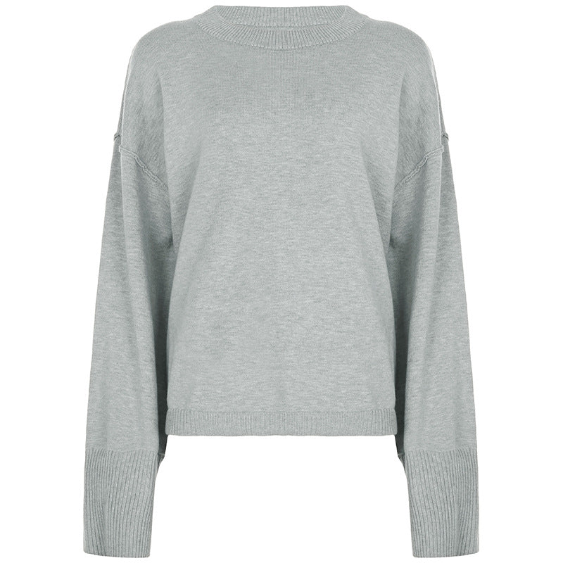 Damen nan kaschmirähnliches Strick-Lounge-Set mit Oversize-Pullover und weiten Palazzo-Hosen Shop Nory