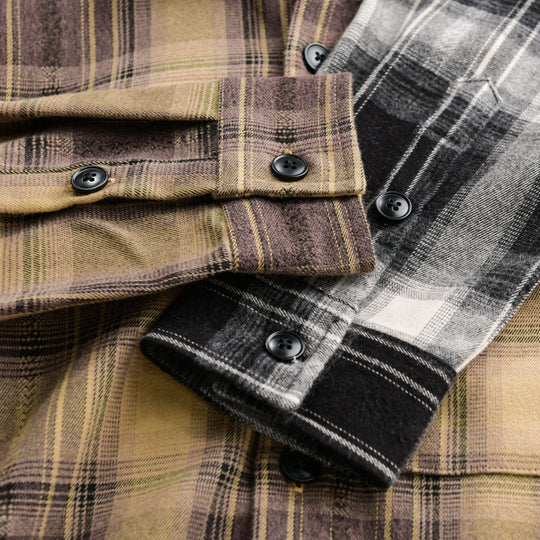 Herren Kariertes Flanell‑Hemdjacke im Overshirt‑Stil mit weich gebürsteter Oberfläche Shop Nory