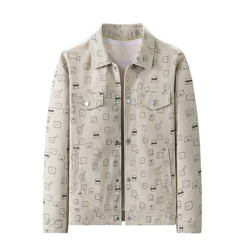 Herren Lässige Cordjacke mit einzigartigem Muster Shop Nory
