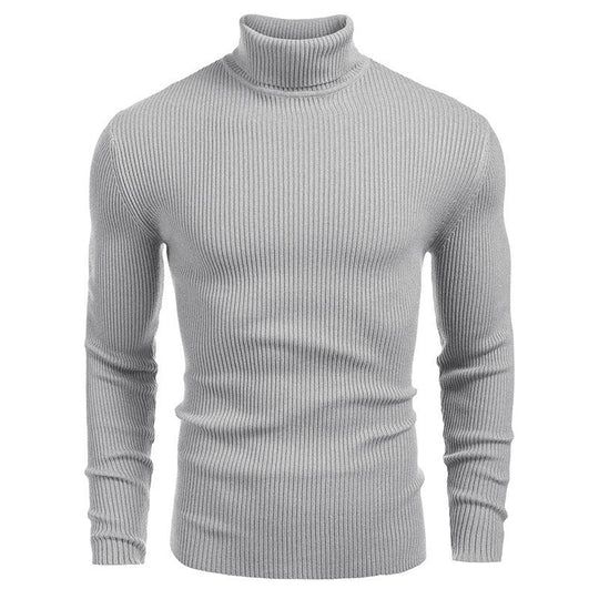 Herren Rollkragenpullover aus feinem Rippstrickmaterial