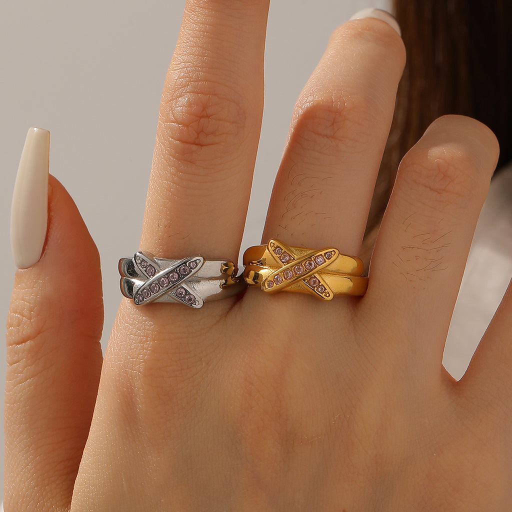 Damen Statement Ring mit funkelnden Zirkonia Shop Nory