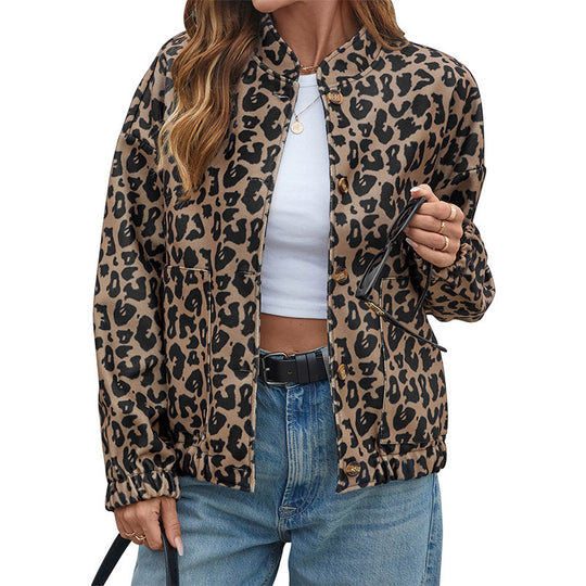 Damen Modische Tierdruckjacke Shop Nory