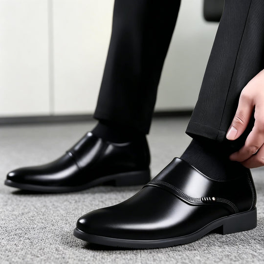 Herren Elegante und Bequeme Lederslipper Shop Nory