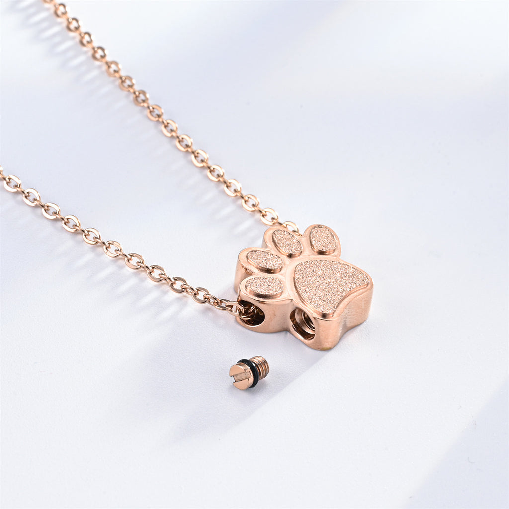 Damen Halskette mit Pfotenanhänger aus hochwertigem Metall Shop Nory