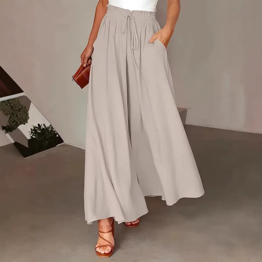 Damen Palazzo-Hosen mit elastischem Bund und praktischen Taschen