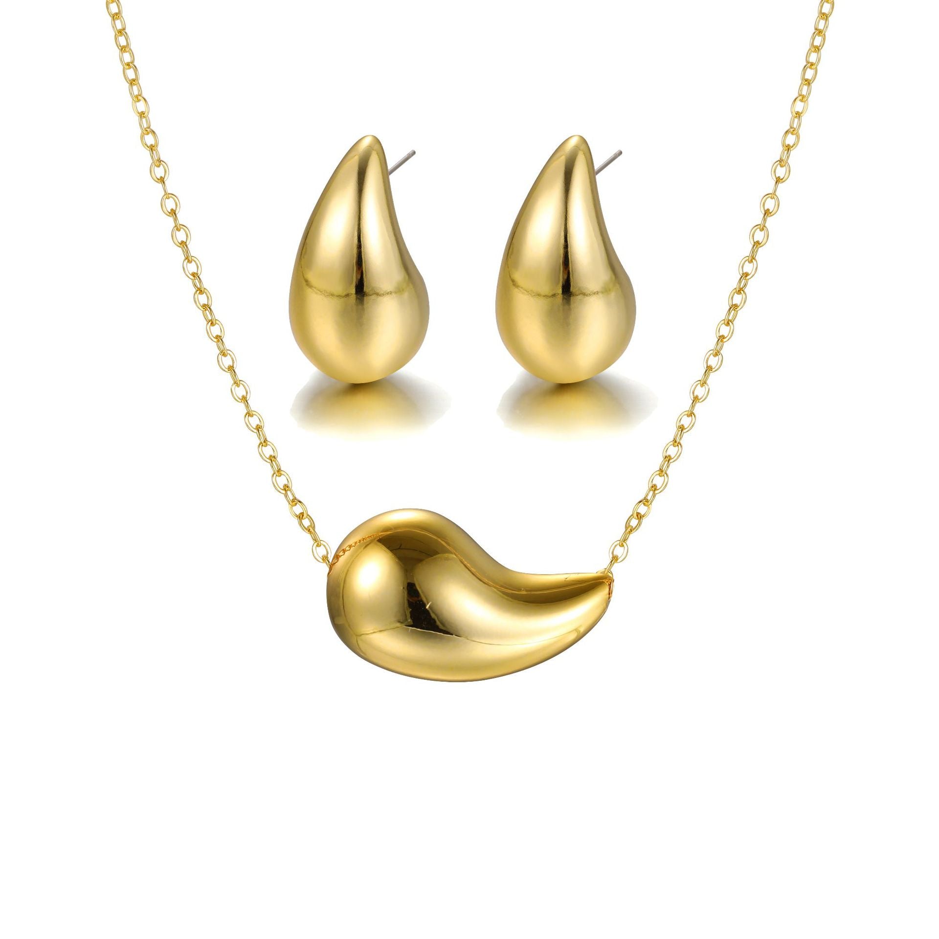 Damen Schmuckset mit elegantem Tropfenanhänger und Ohrsteckern Shop Nory