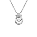 Damen Anhänger-Halskette mit Krone und funkelnden Zirkonia Shop Nory