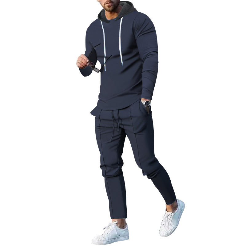 Herren nan zweiteiliges Kapuzen-Lounge-Set mit schmal geschnittenem Kapuzenpullover und tapered Jogginghose Shop Nory