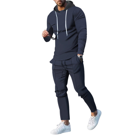 Herren nan zweiteiliges Kapuzen-Lounge-Set mit schmal geschnittenem Kapuzenpullover und tapered Jogginghose Shop Nory