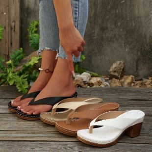 Damen Wedge-Pantoletten mit elegantem Riemendesign und komfortabler Fußbettung Shopnory