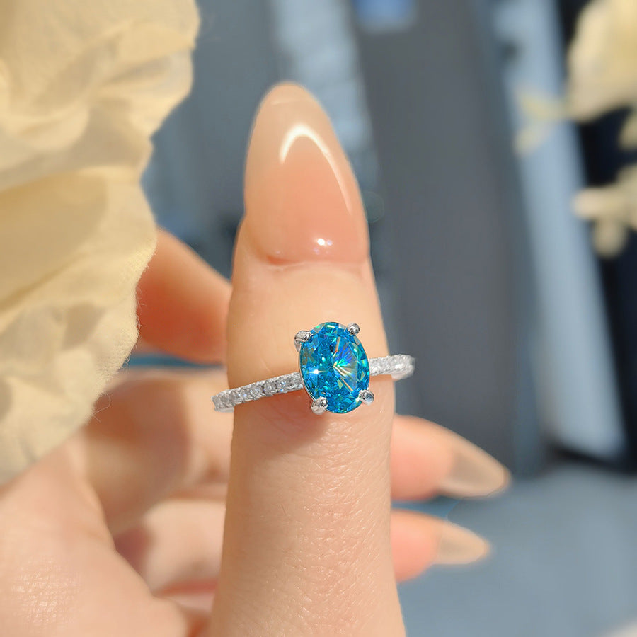 Damen eleganter und zierlicher Ring mit ovalem Zirkonia Shop Nory