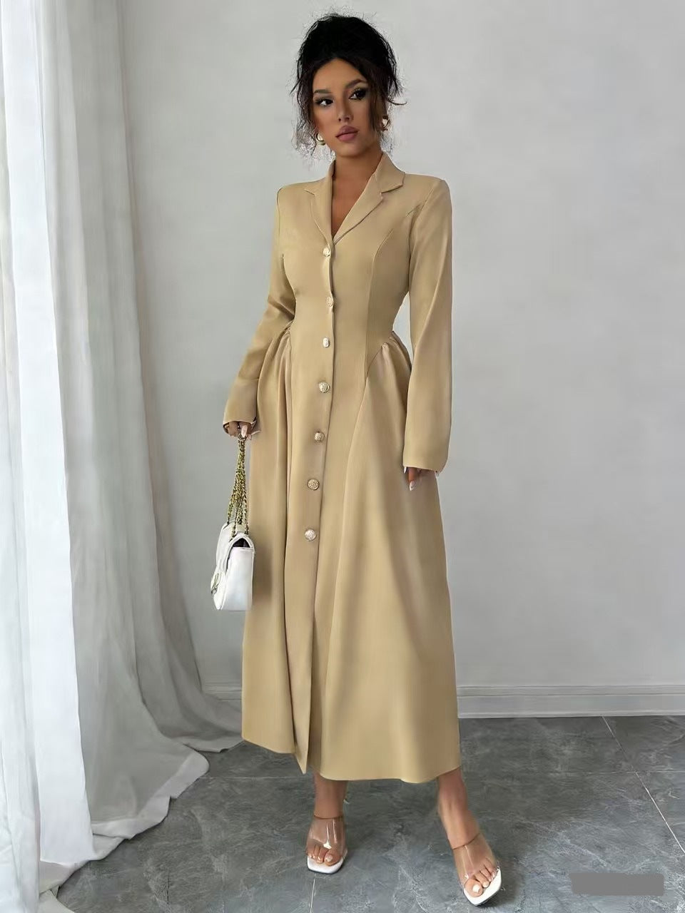 Damen Elegantes Midikleid im Blazerstil mit taillierter Schnittführung Shop Nory