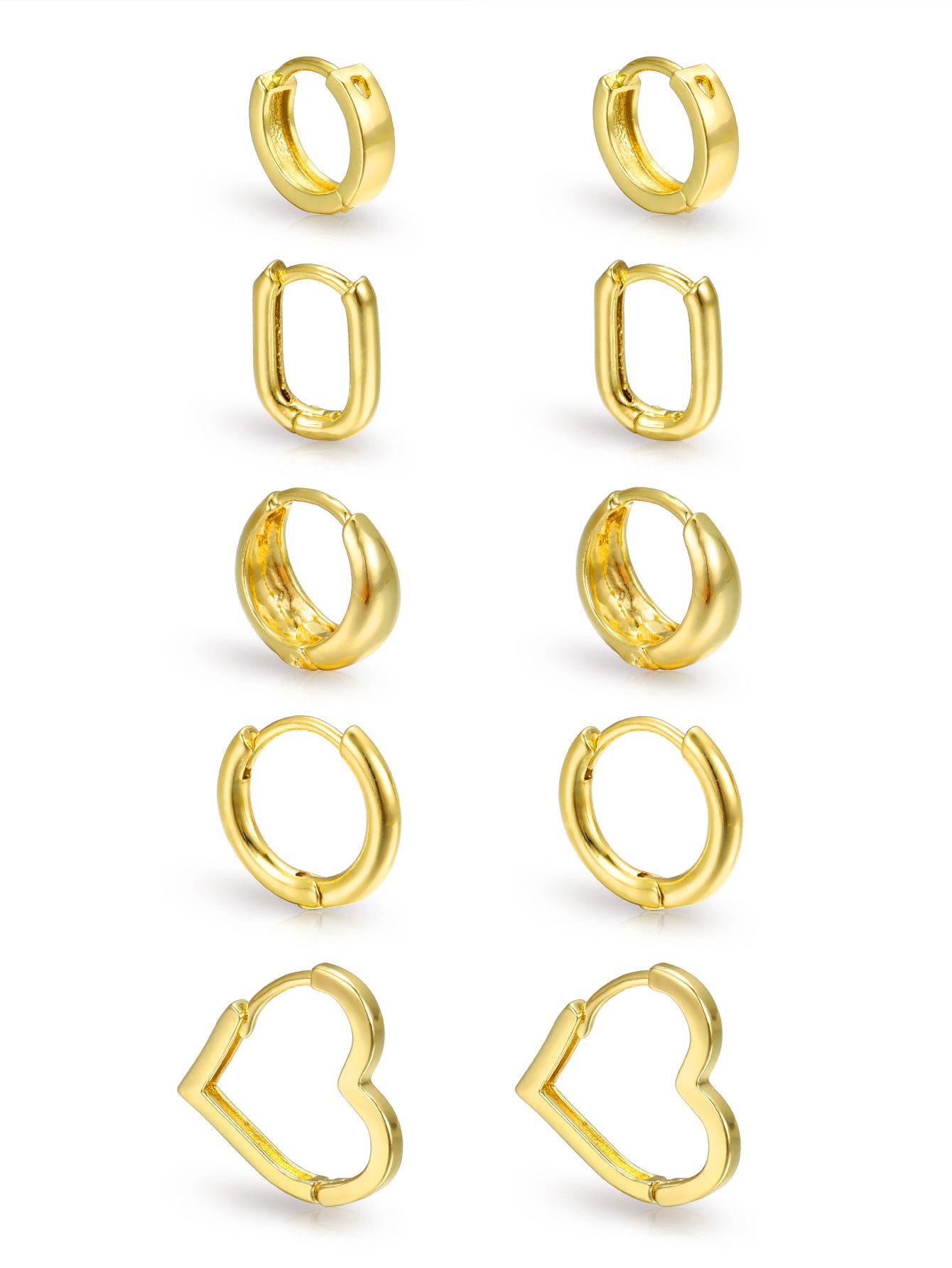 Damen Ohrringe-Set mit verschiedenen Designs und modernen Formen Shop Nory