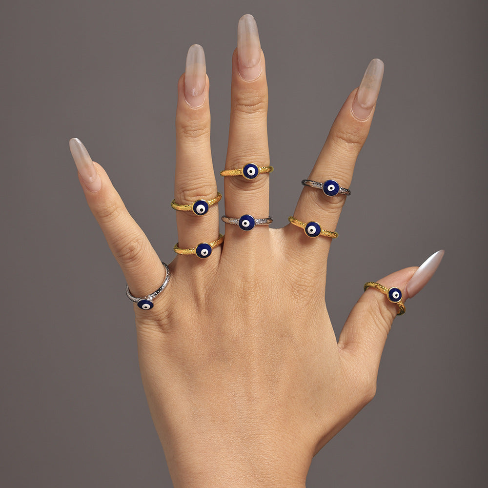 Damenring mit modernem Augendesign aus hochwertigem Edelstahl Shop Nory