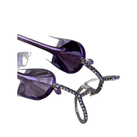 Damen Spitz zulaufende Metallic‑Mules mit strassbesetztem Knöchelriemen Shop Nory