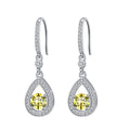 Damen Tropfenohrringe mit funkelnden Zirkoniasteinen und eleganter Fassung Shop Nory
