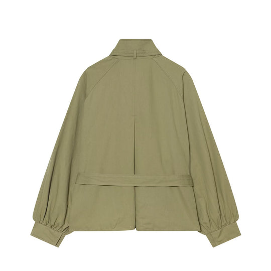 Damen Kurzcape-Trenchjacke mit Taillengürtel und Funnelkragen Shop Nory