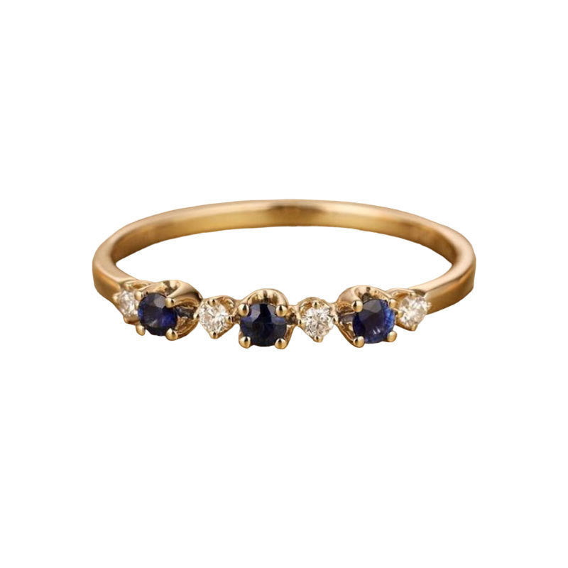 Damenring mit luxuriösem Saphir- und Zirkonia-Design Shop Nory