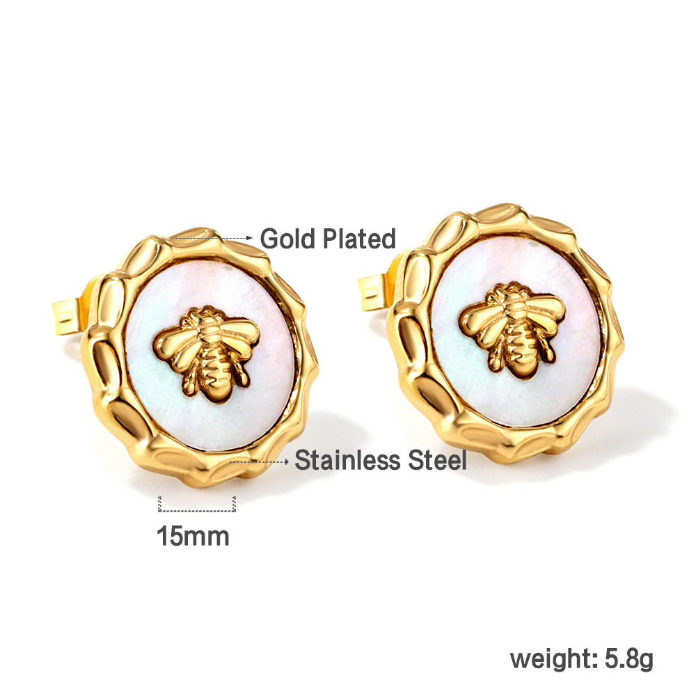 Damen elegante Halskette mit funkelndem Anhänger aus Edelstahl und goldplattierter Kette Shop Nory