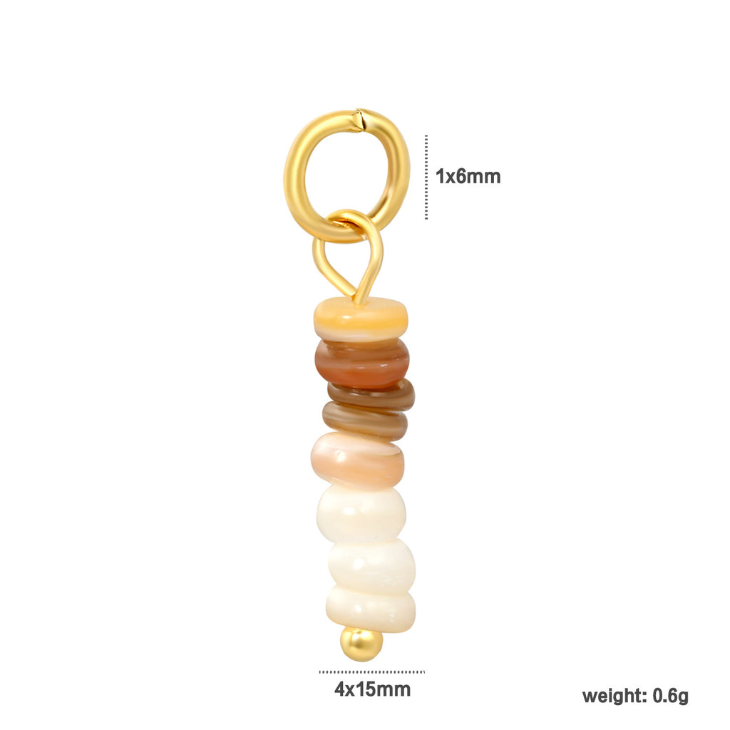 Damen Anhänger mit natürlichem Stein und goldenem Akzent Shop Nory