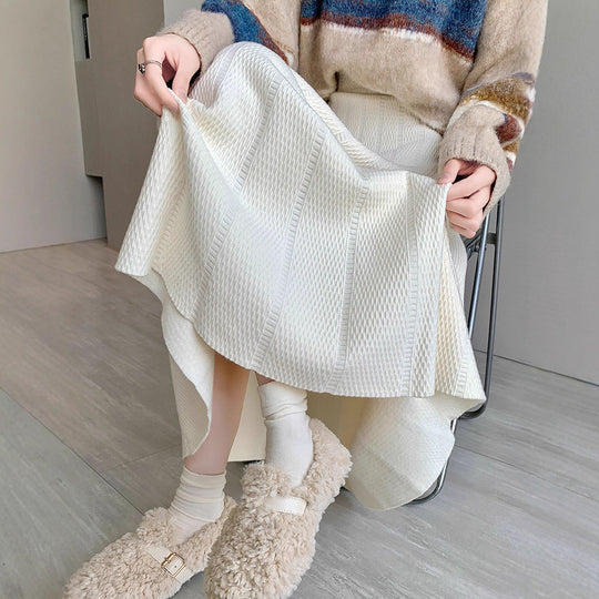 Damen Weit geschnittener Strickrock Shop Nory