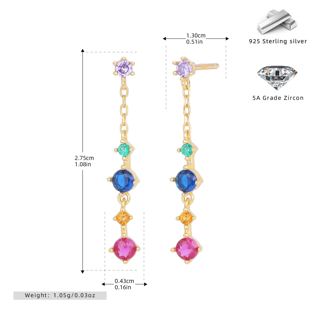 Damen Ohrhänger mit funkelnden Zirkon-Anhängern und elegantem Design Shop Nory