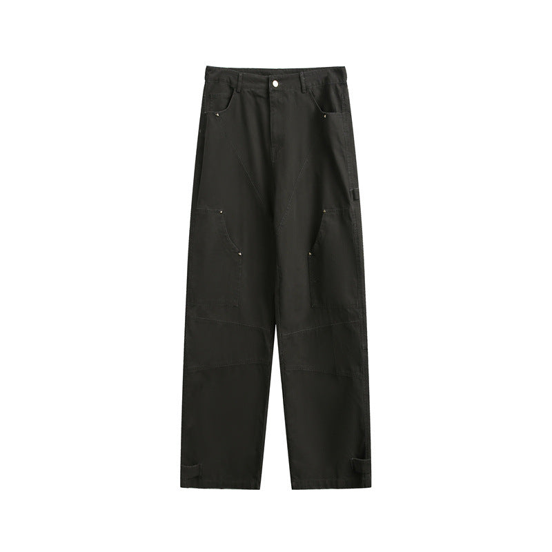 Damen Weite High‑Waist Cargo‑Hose mit Multifunktionstaschen und verstellbarem Saum Shop Nory