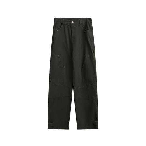 Damen Weite High‑Waist Cargo‑Hose mit Multifunktionstaschen und verstellbarem Saum Shop Nory