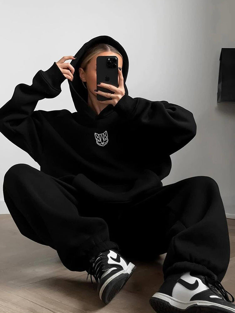 Damen Oversized Hoodie mit lässigen Hosen