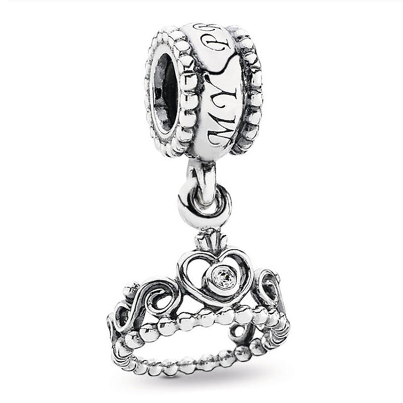 Facettierter Kristall-Charme Perlenanhänger Für Charm-Armband mit Zirkonia-Einfassung