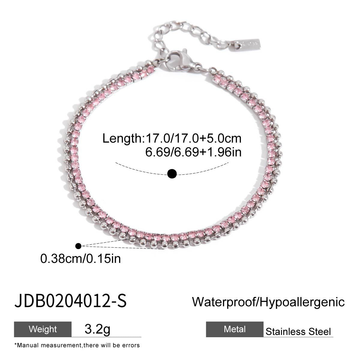 Damen Armband mit funkelnden Zirkonia-Details und hypoallergener Edelstahlverarbeitung Shop Nory