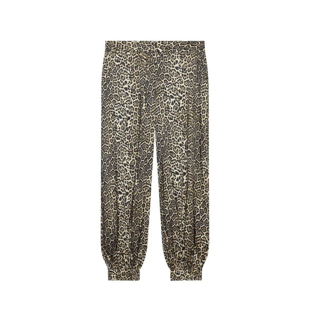 Damen Lässige Haremshose mit Leopardenprint, weitem Fall und elastischen Bündchen Shop Nory