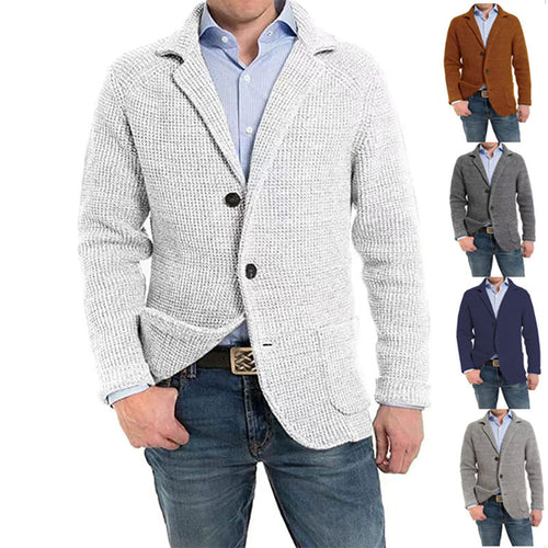 Herren Strukturstrick Sakko-Blazer mit aufgesetzten Taschen Shop Nory