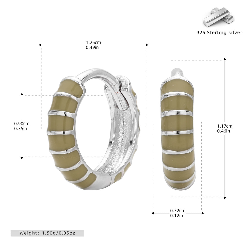 Damen Creolenohrringe mit modernem und strukturiertem Design Shop Nory