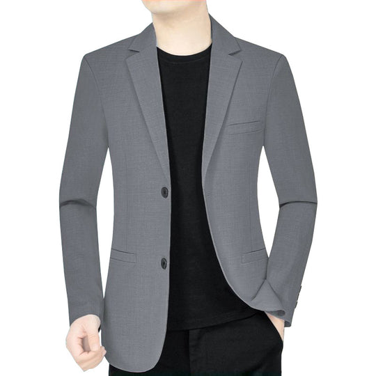 Herren Schmal geschnittenes Einreihiges City-Blazer mit strukturierter Wollmischung Shop Nory