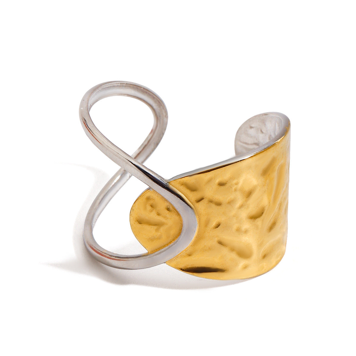 Damen Offener Ring mit kombiniertem Gold- und Silbereffekt Shop Nory