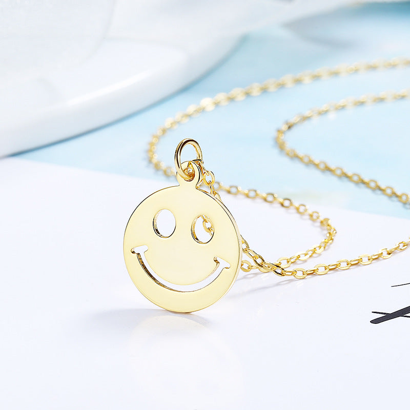 Damen Halskette mit kreativem Smiley-Anhänger und hochwertiger Verarbeitung Shop Nory