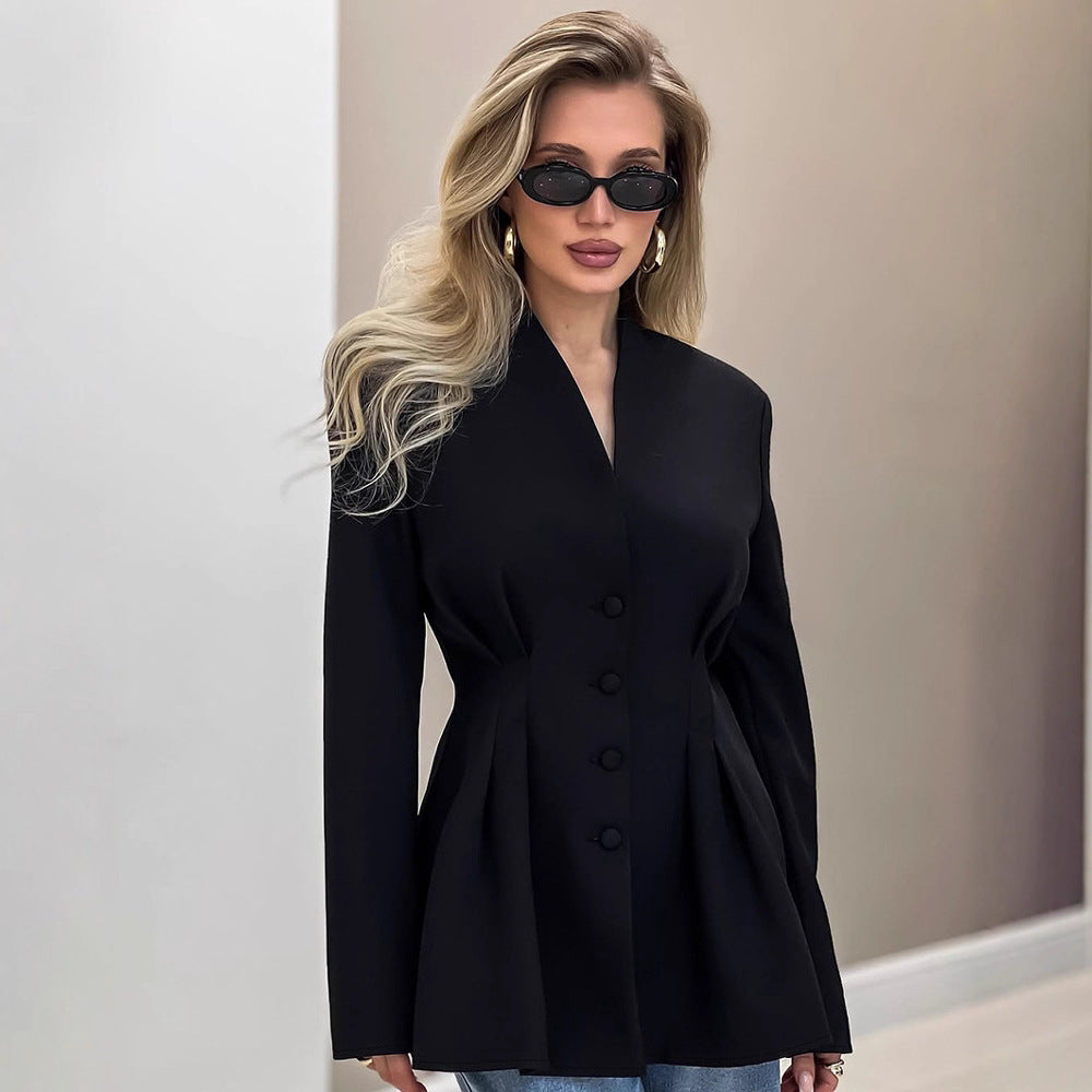 Damen Modische Blazerjacke mit taillierter Passform