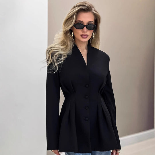 Damen Modische Blazerjacke mit taillierter Passform