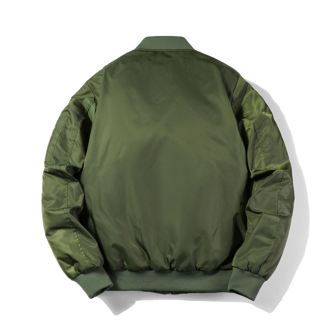 Herren Bomberjacke im Fliegerlook mit kontrastierender Innenfütterung, Ärmel‑Utilitytasche und elastischen Rippbündchen Shop Nory